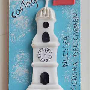 Imán artesanal en madera y porcelanicron – Cartago